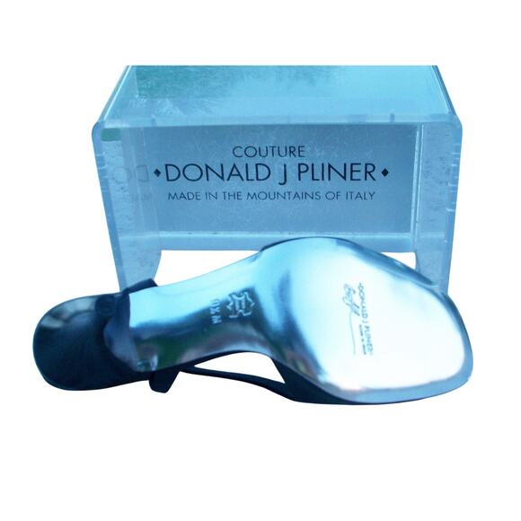 Donald Pliner Couture Nappa Leather Shoe New Metal Toe Rand Sandal $350 NIB - Picture 5 of 5